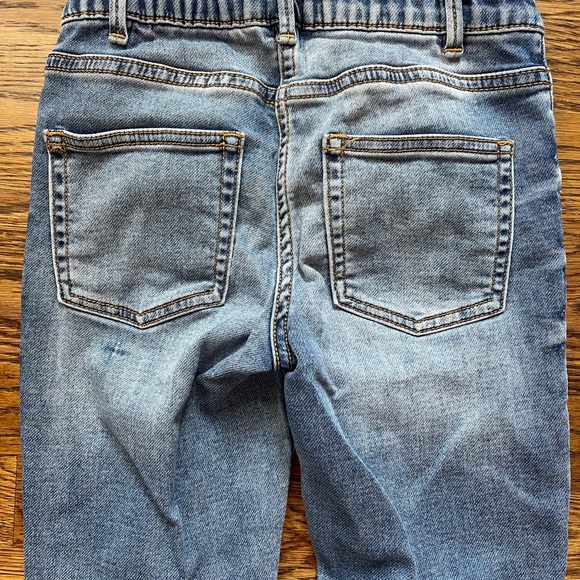 Crewcuts Kids Distressed Denim Jeans Elastic Waistband Size 8/10 - Picture 6 of 9
